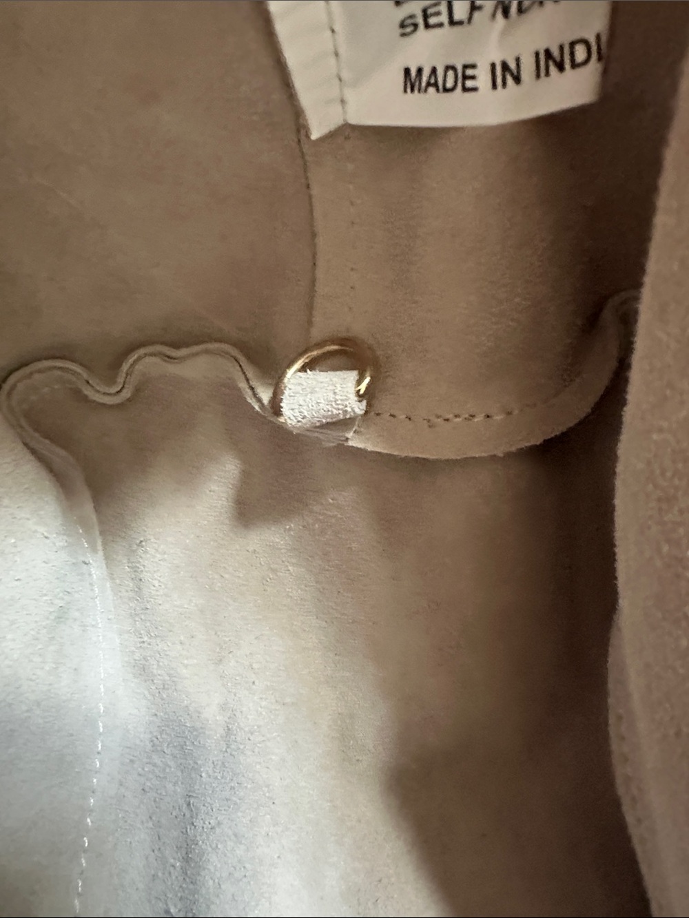 Haute Hippie Grey/Beige Suede Shoulder Hobo Bag - Picture 12 of 12